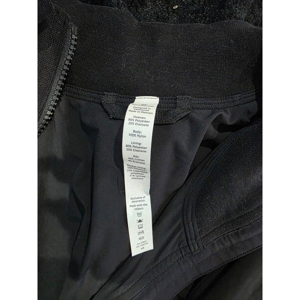 Lululemon Black Half Zip Windbreaker All Roads Pullover Jacket Womens Sz 12 Gym - Picture 9 of 10